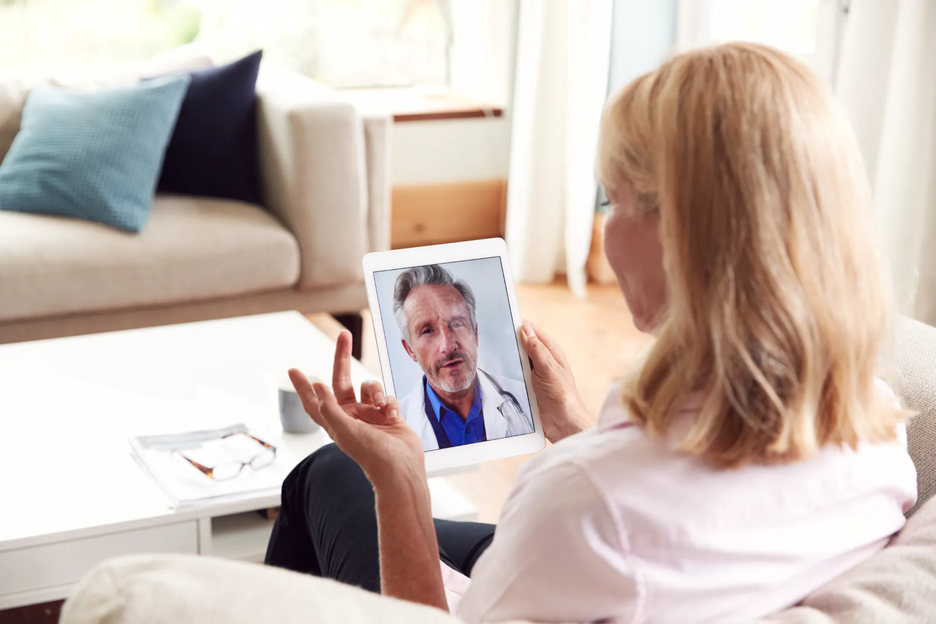 Patient speaking with a licensed healthcare provider online